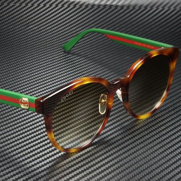 Gucci Round Havana 55mm Sunglasses